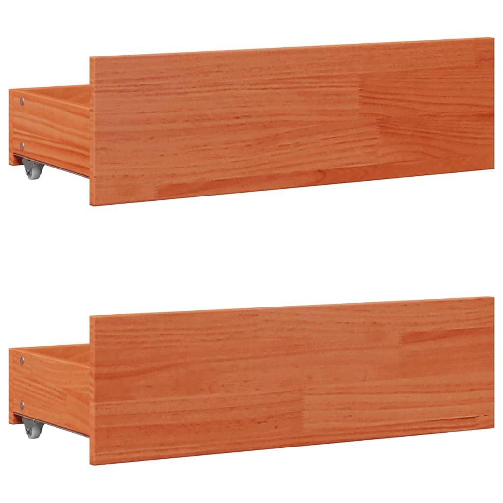 vidaXL Bookcase Bed without Mattress Wax Brown 150x200 cm King Size Solid Wood Pine