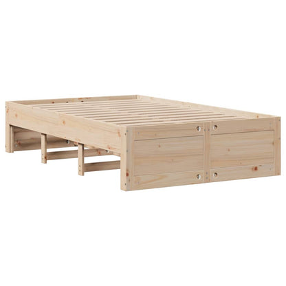 vidaXL Bookcase Bed without Mattress 135x190 cm Double Solid Wood Pine