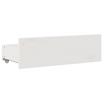 vidaXL Bookcase Bed without Mattress White 135x190 cm Double Solid Wood Pine