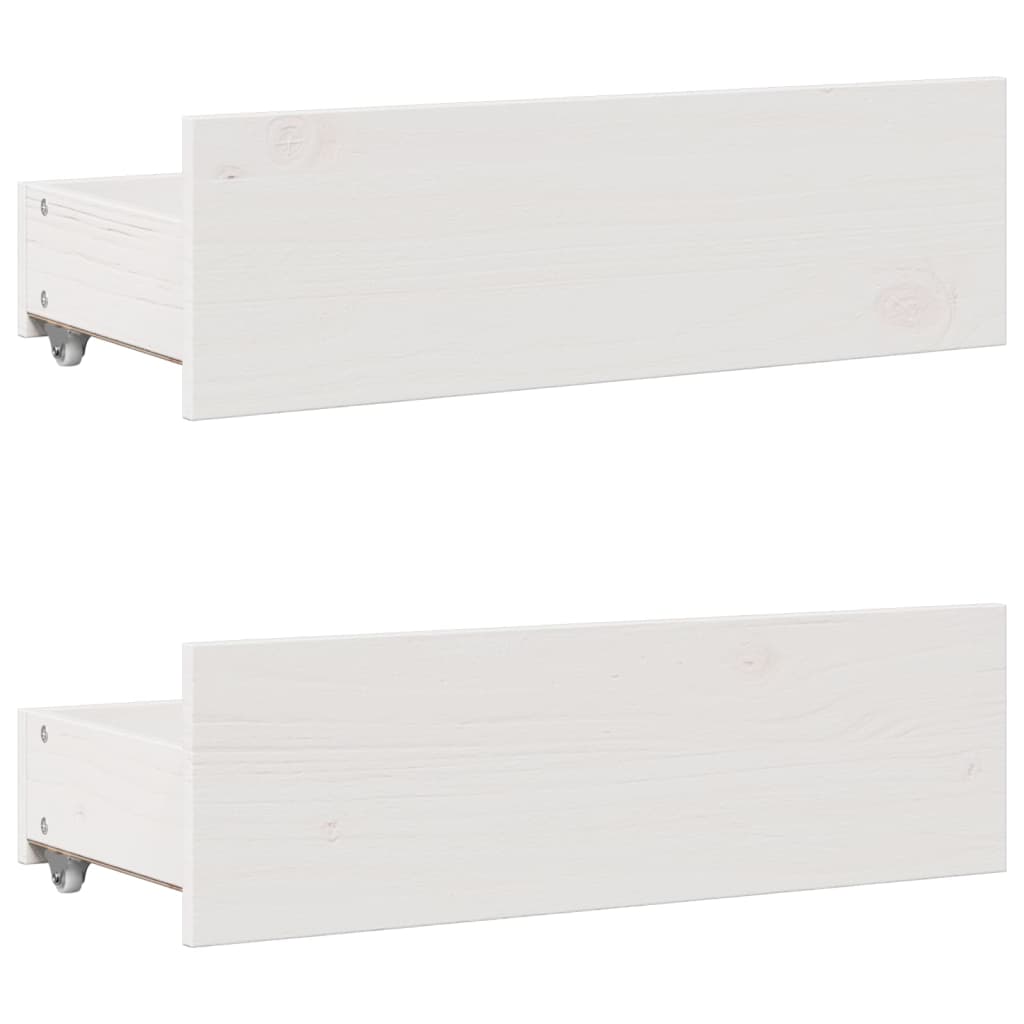 vidaXL Bookcase Bed without Mattress White 135x190 cm Double Solid Wood Pine