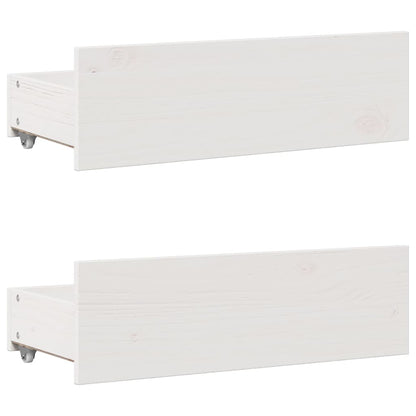 vidaXL Bookcase Bed without Mattress White 135x190 cm Double Solid Wood Pine