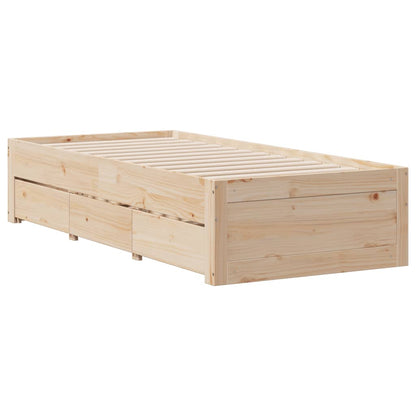 vidaXL Bookcase Bed without Mattress 75x190 cm Small Single Solid Wood Pine
