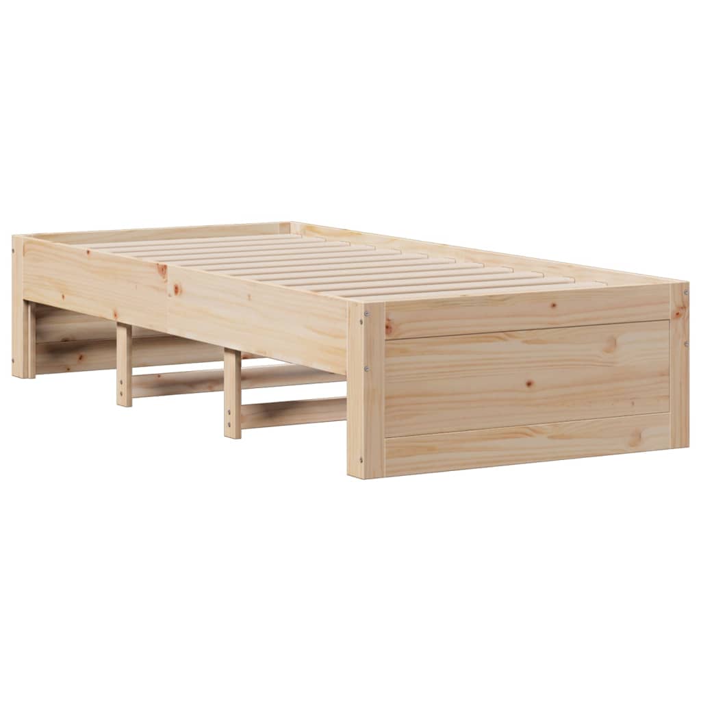 vidaXL Bookcase Bed without Mattress 75x190 cm Small Single Solid Wood Pine