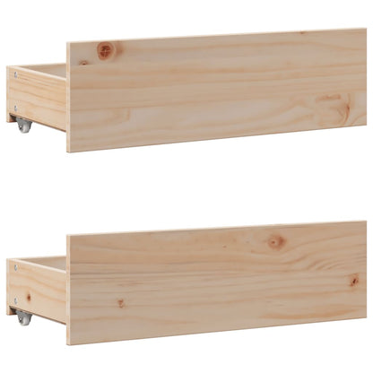 vidaXL Bookcase Bed without Mattress 75x190 cm Small Single Solid Wood Pine