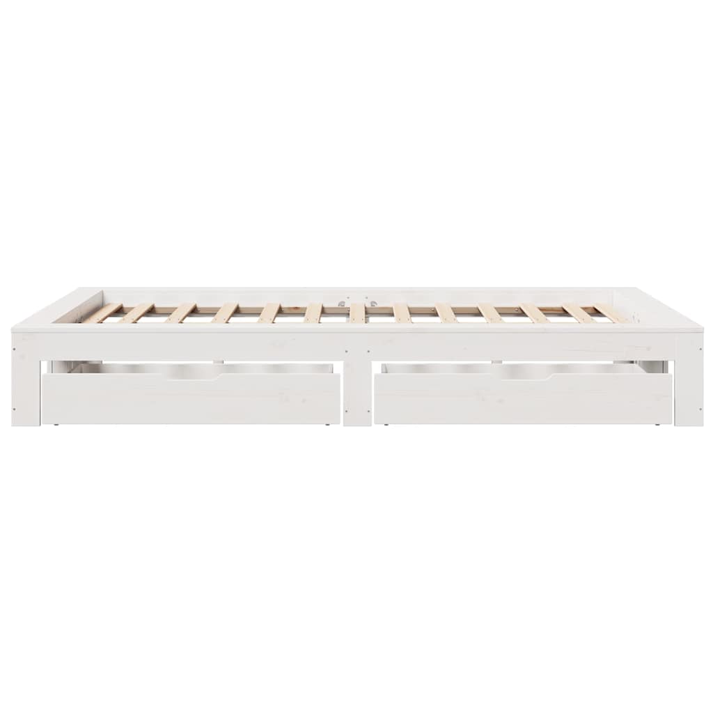 vidaXL Bed Frame without Mattress White 120x200 cm Solid Wood Pine