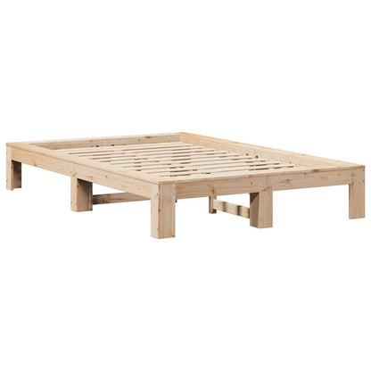 vidaXL Bed Frame without Mattress 135x190 cm Double Solid Wood Pine