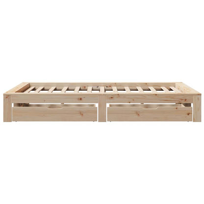 vidaXL Bed Frame without Mattress 135x190 cm Double Solid Wood Pine