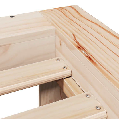 vidaXL Bed Frame without Mattress 120x190 cm Small Double Solid Wood Pine