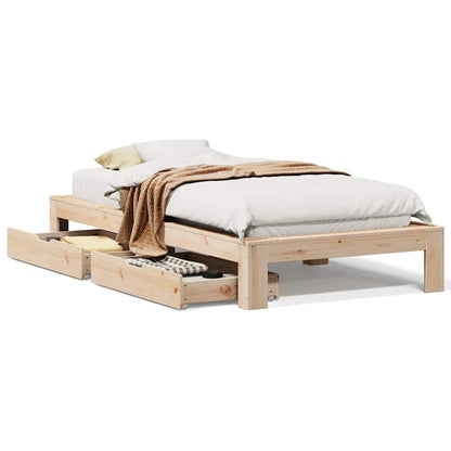 vidaXL Bed Frame without Mattress 90x190 cm Single Solid Wood Pine