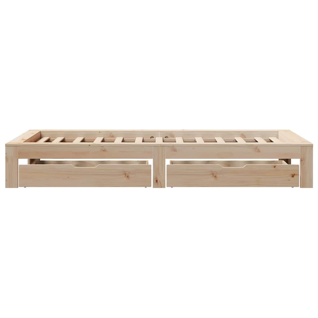 vidaXL Bed Frame without Mattress 75x190 cm Small Single Solid Wood Pine