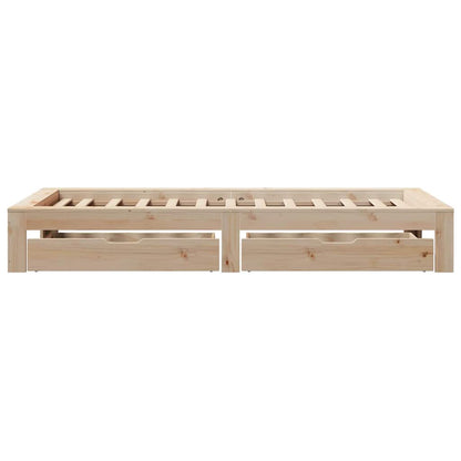 vidaXL Bed Frame without Mattress 75x190 cm Small Single Solid Wood Pine