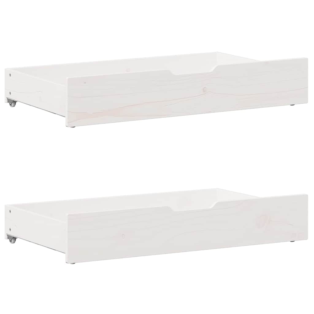 vidaXL Bed Frame | White | Solid pinewood | 200x200 cm | Bed Frame | Rectangular