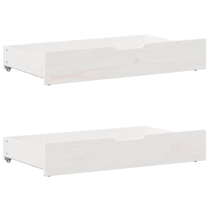 vidaXL Bed Frame | White | Solid pinewood | 200x200 cm | Bed Frame | Rectangular