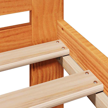 vidaXL Bed frame without Mattress Wax Brown 200x200 cm Solid Wood Pine