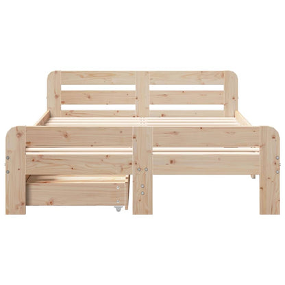 vidaXL Bed frame without Mattress 120x190 cm Small Double Solid Wood Pine