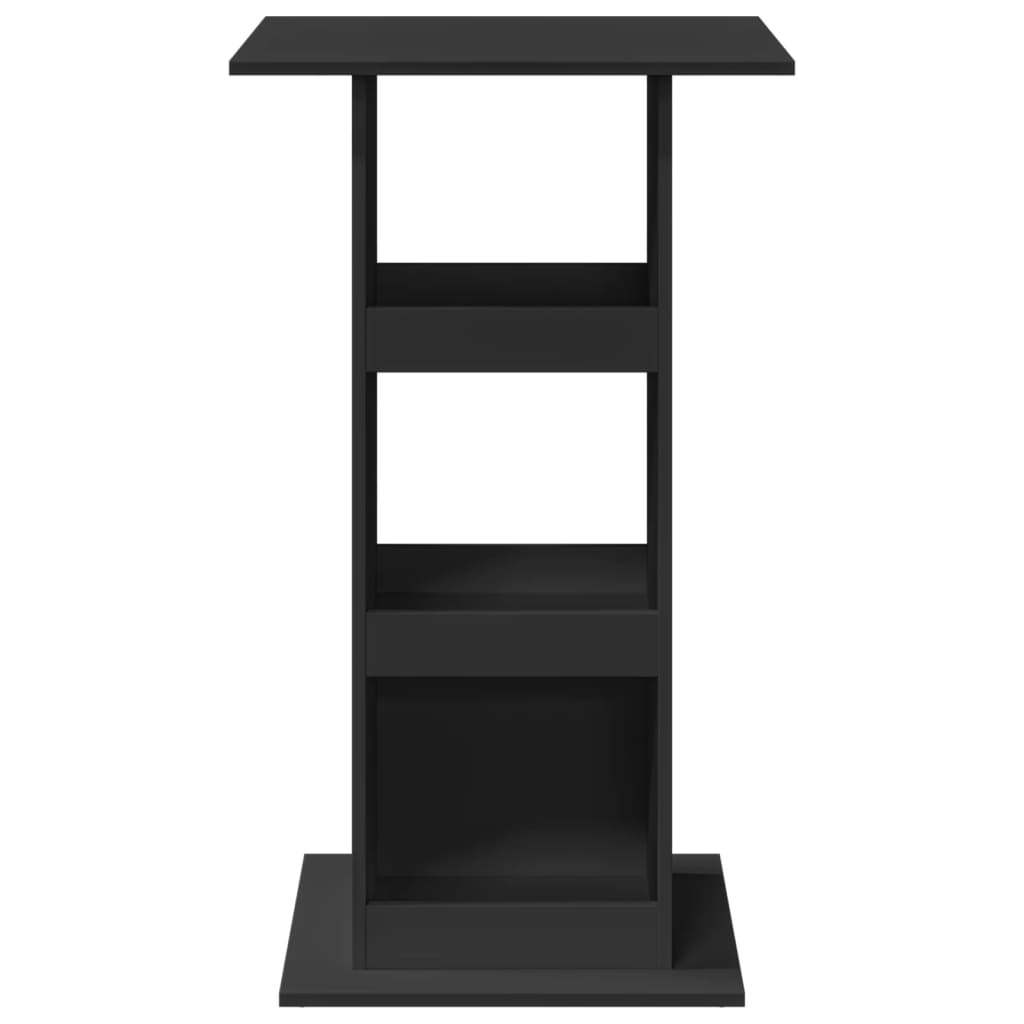 vidaXL Bar Table with Storage Black 60x60x102 cm Engineered Wood
