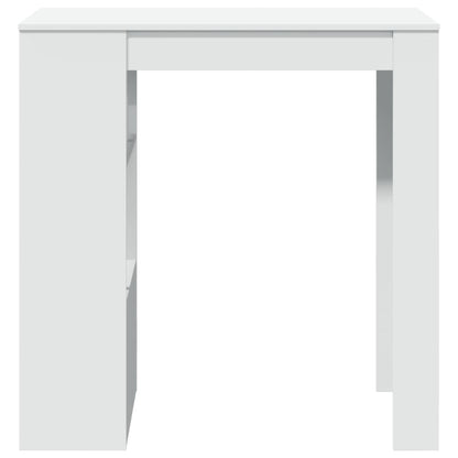 vidaXL Bar Table with Racks White 102x50x103.5 cm Engineered Wood