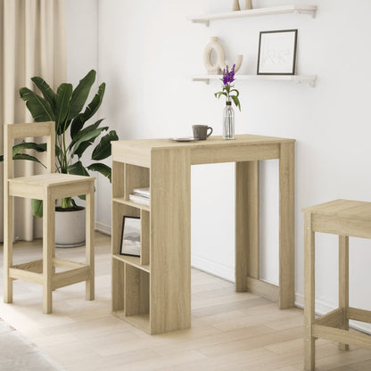 vidaXL Bar Table with Racks Sonoma Oak 102x50x103.5 cm Engineered Wood