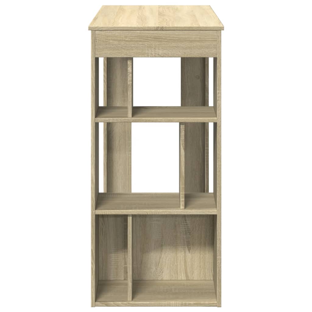 vidaXL Bar Table with Racks Sonoma Oak 102x50x103.5 cm Engineered Wood