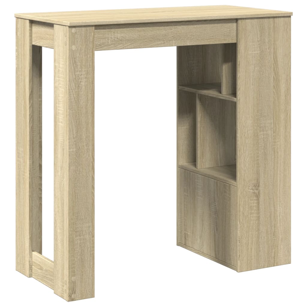 vidaXL Bar Table with Racks Sonoma Oak 102x50x103.5 cm Engineered Wood