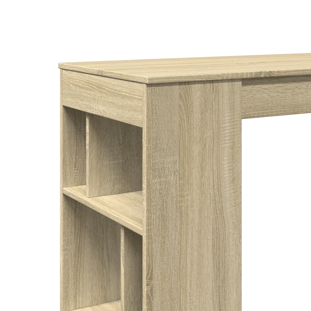 vidaXL Bar Table with Racks Sonoma Oak 102x50x103.5 cm Engineered Wood