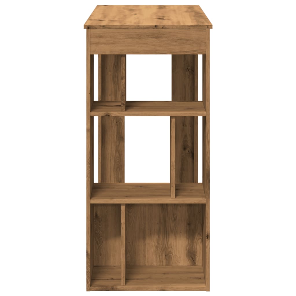 vidaXL Bar Table with Racks Artisan Oak 102x50x103.5 cm Engineered Wood