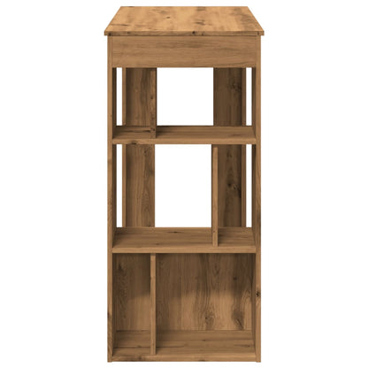 vidaXL Bar Table with Racks Artisan Oak 102x50x103.5 cm Engineered Wood