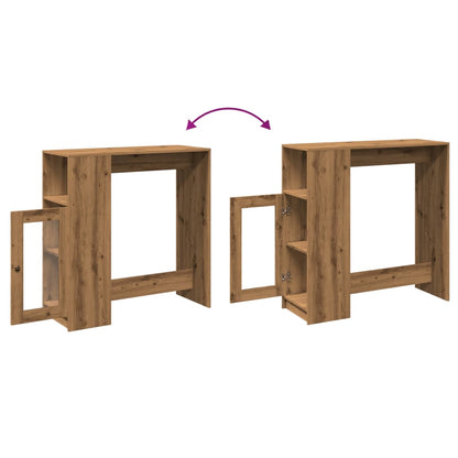 vidaXL Bar Table with Racks Artisan Oak 101x40x103.5 cm Engineered Wood