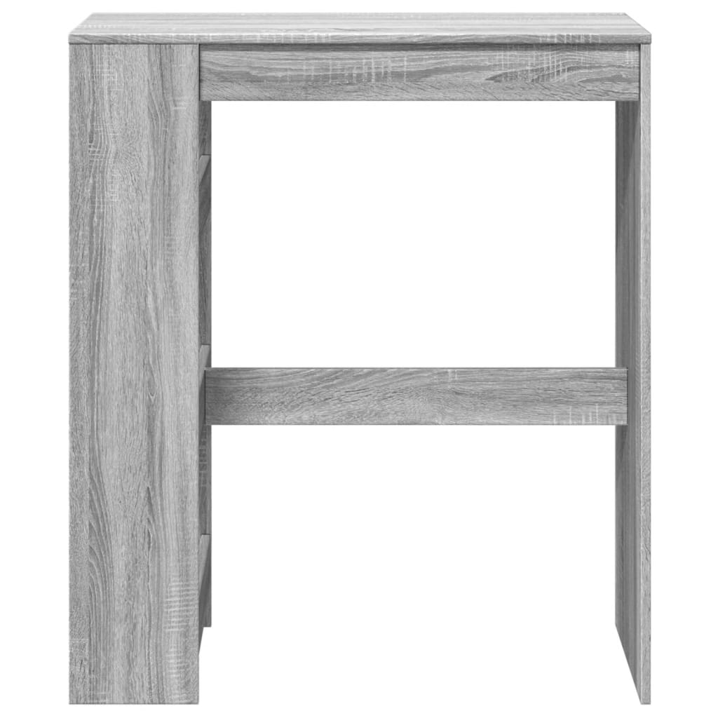 vidaXL Bar Table with Racks Grey Sonoma 90x40x103.5 cm Engineered Wood