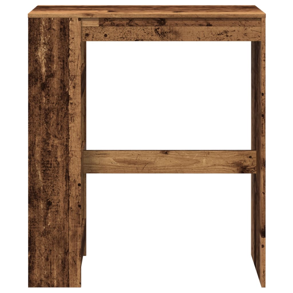 vidaXL Bar Table with Racks Old Wood 90x40x103.5 cm Engineered Wood