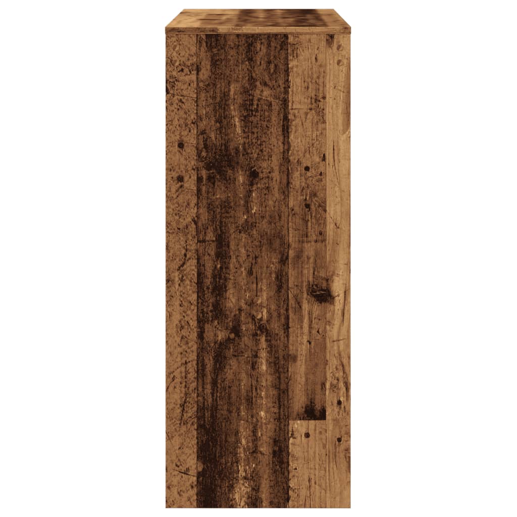 vidaXL Bar Table with Racks Old Wood 90x40x103.5 cm Engineered Wood