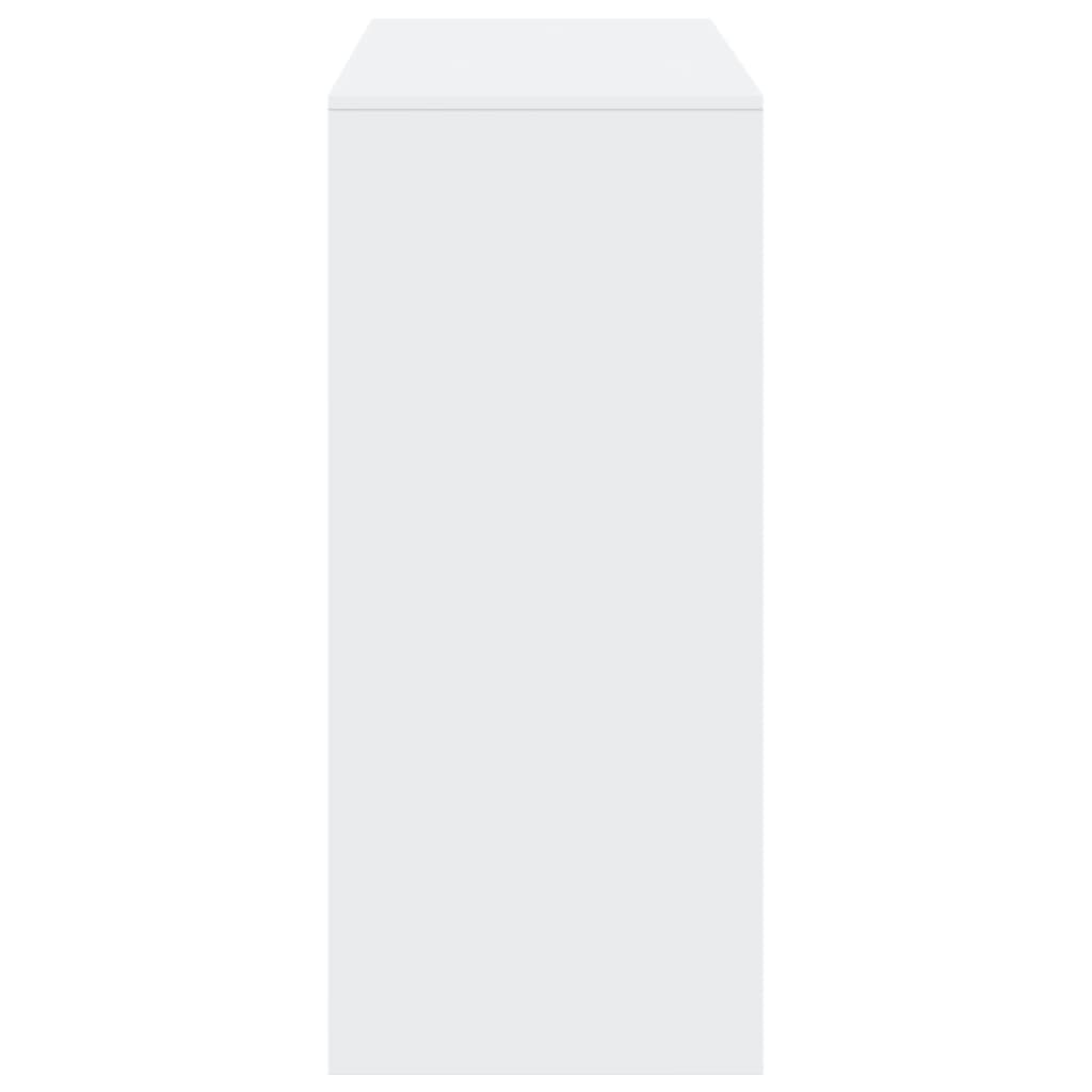 vidaXL Bar Table with Shelf White 124x46x103.5 cm Engineered Wood