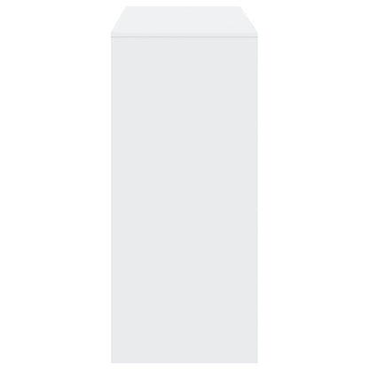 vidaXL Bar Table with Shelf White 124x46x103.5 cm Engineered Wood