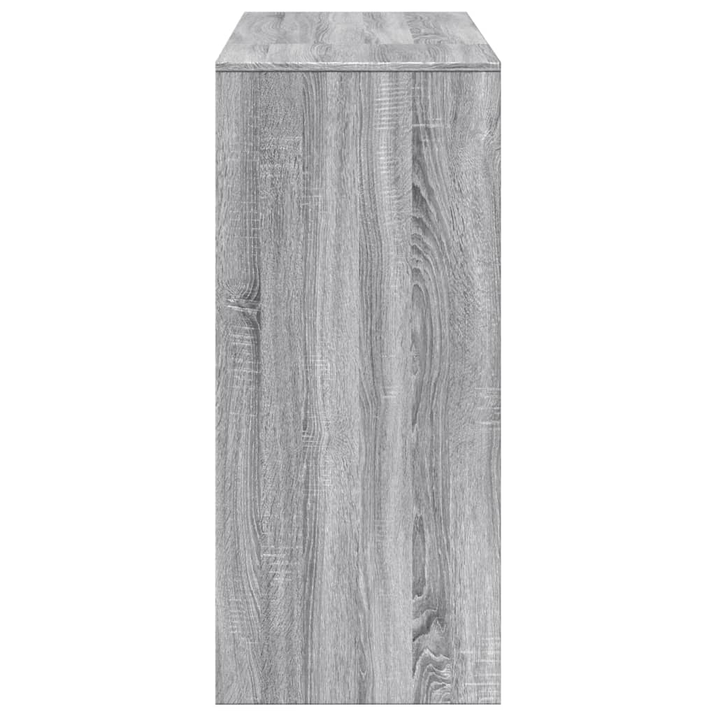 vidaXL Bar Table with Shelf Grey Sonoma 124x46x103.5 cm Engineered Wood