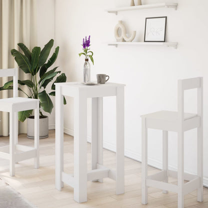 vidaXL Bar Table White 51x50x103,5 cm Engineered Wood