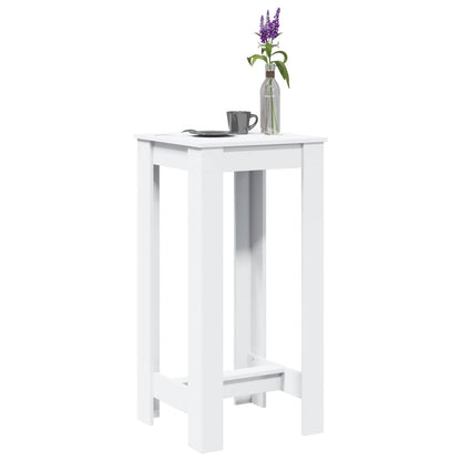 vidaXL Bar Table White 51x50x103,5 cm Engineered Wood
