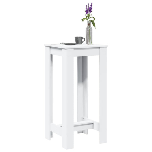 vidaXL Bar Table White 51x50x103,5 cm Engineered Wood