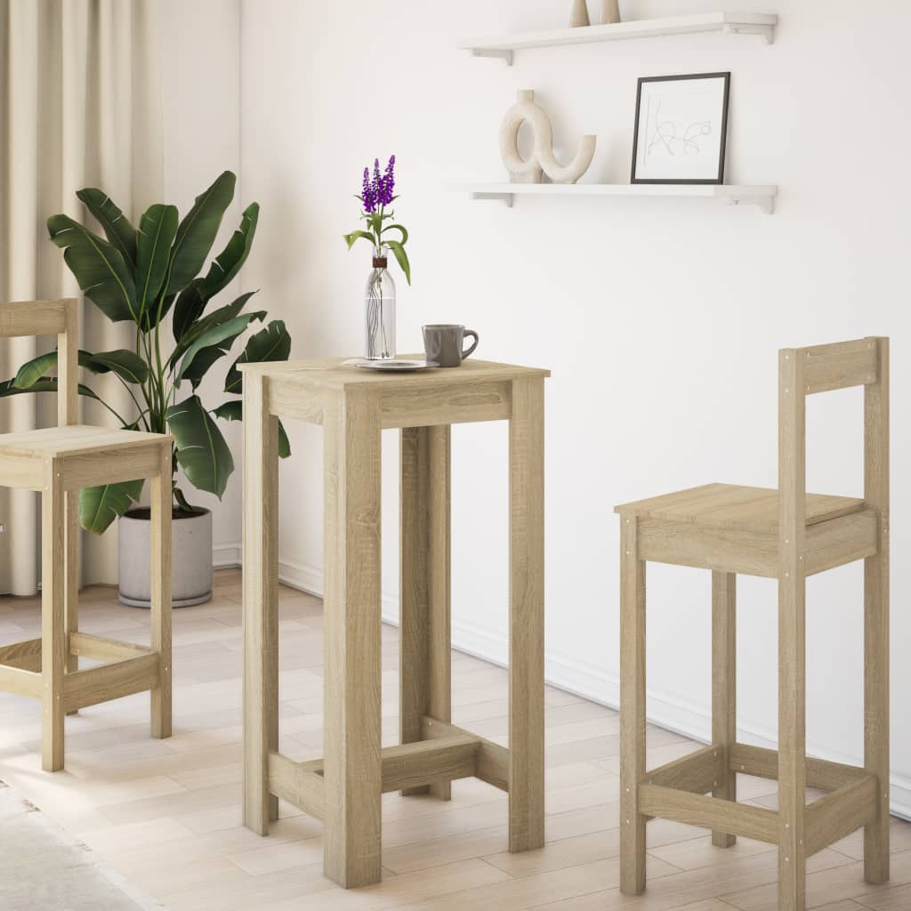 vidaXL Bar Table Sonoma Oak 51x50x103,5 cm Engineered Wood