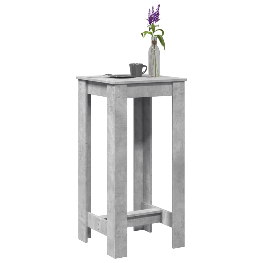 vidaXL Bar Table Concrete Grey 51x50x103,5 cm Engineered Wood