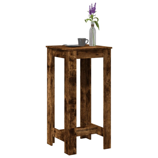 vidaXL Bar Table Smoked Oak 51x50x103,5 cm Engineered Wood