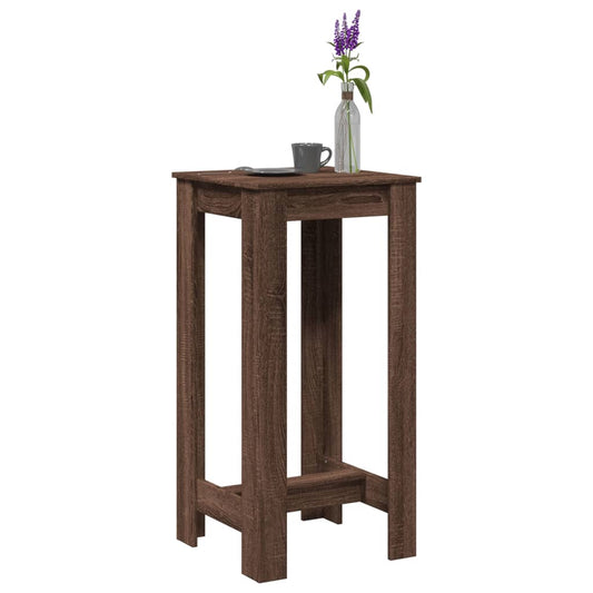 vidaXL Bar Table Brown Oak 51x50x103,5 cm Engineered Wood
