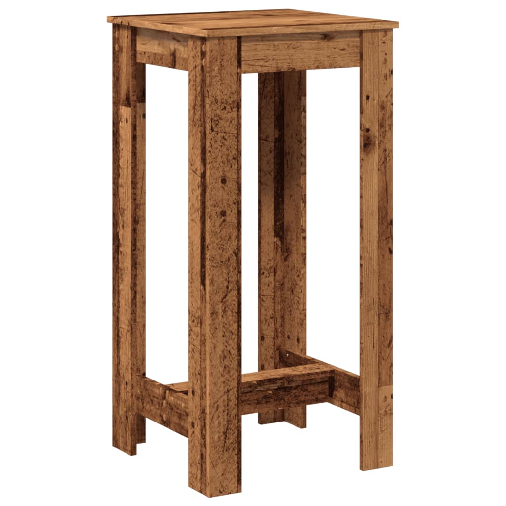vidaXL Bar Table Old Wood 51x50x103,5 cm Engineered Wood