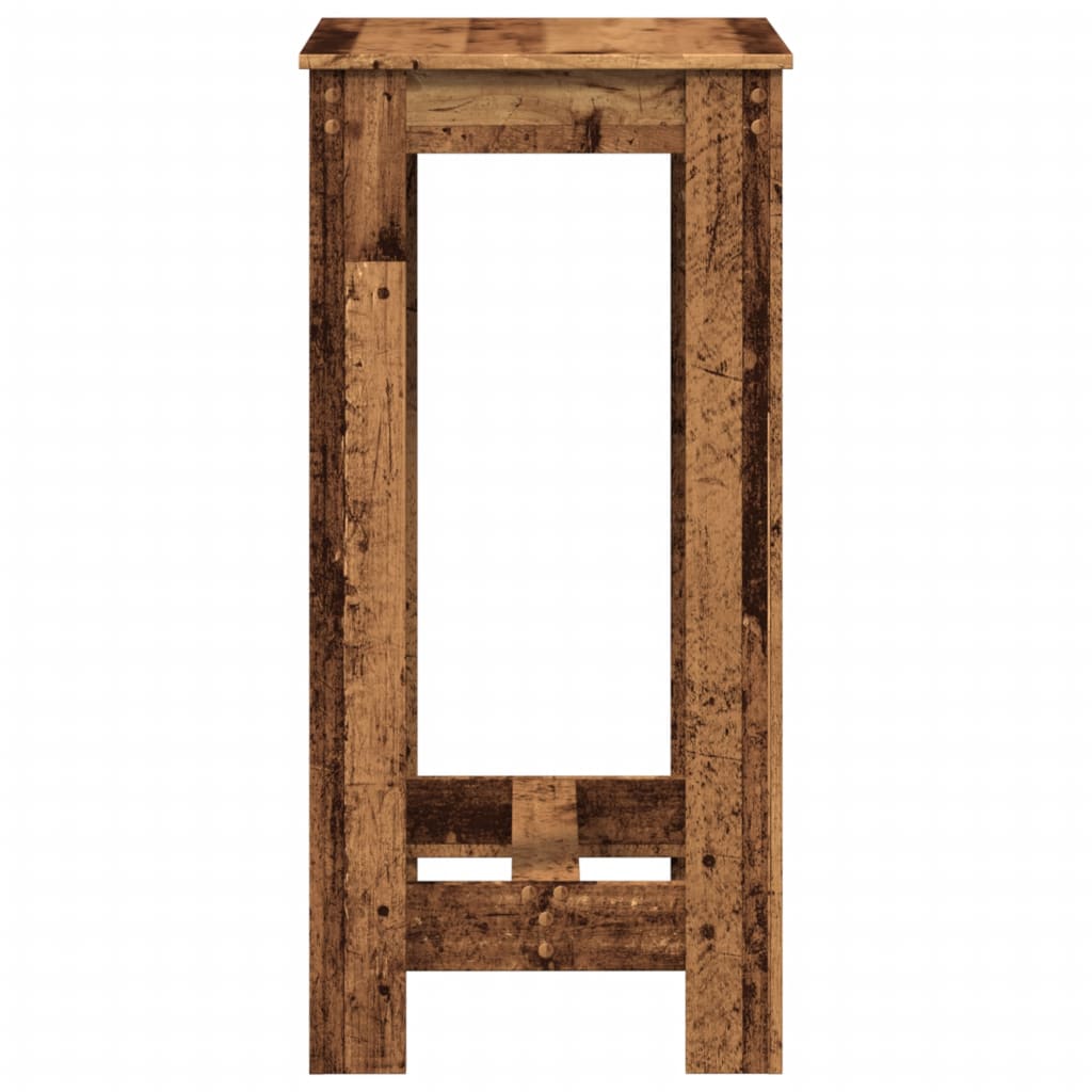 vidaXL Bar Table Old Wood 51x50x103.5 cm Engineered Wood