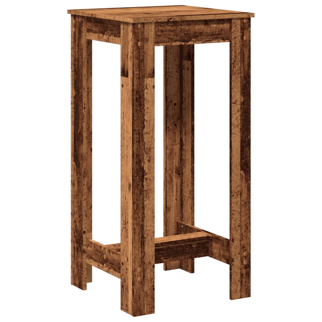 vidaXL Bar Table Old Wood 51x50x103,5 cm Engineered Wood