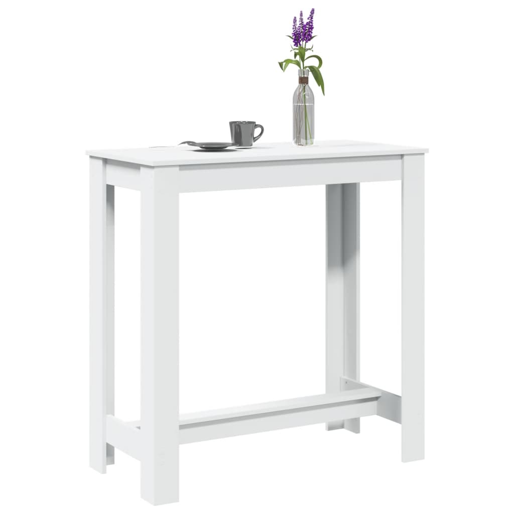 vidaXL Bar Table White 102x50x103,5 cm Engineered Wood