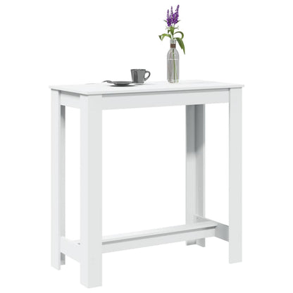 vidaXL Bar Table White 102x50x103,5 cm Engineered Wood