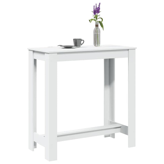 vidaXL Bar Table White 102x50x103,5 cm Engineered Wood