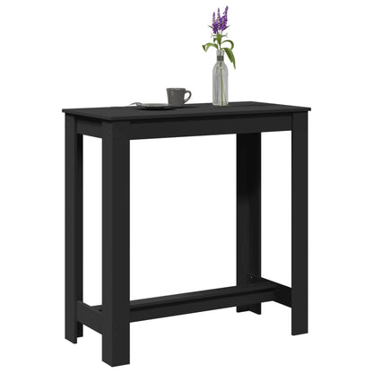 vidaXL Bar Table Black 102x50x103,5 cm Engineered Wood