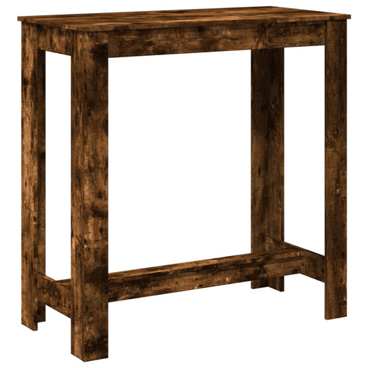 vidaXL Bar Table Smoked Oak 102x50x103,5 cm Engineered Wood