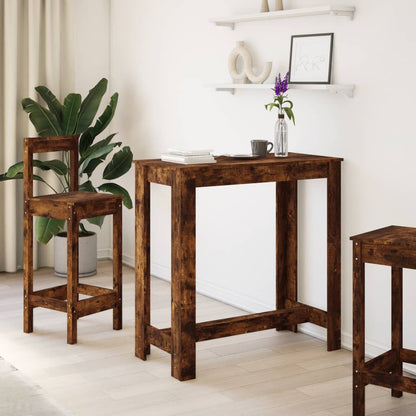 vidaXL Bar Table Smoked Oak 102x50x103,5 cm Engineered Wood